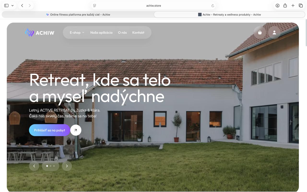 Ukážka projektu achiw.store