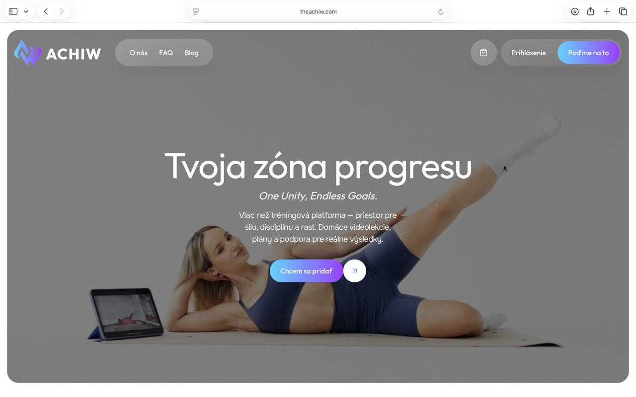 Ukážka projektu theachiw.com