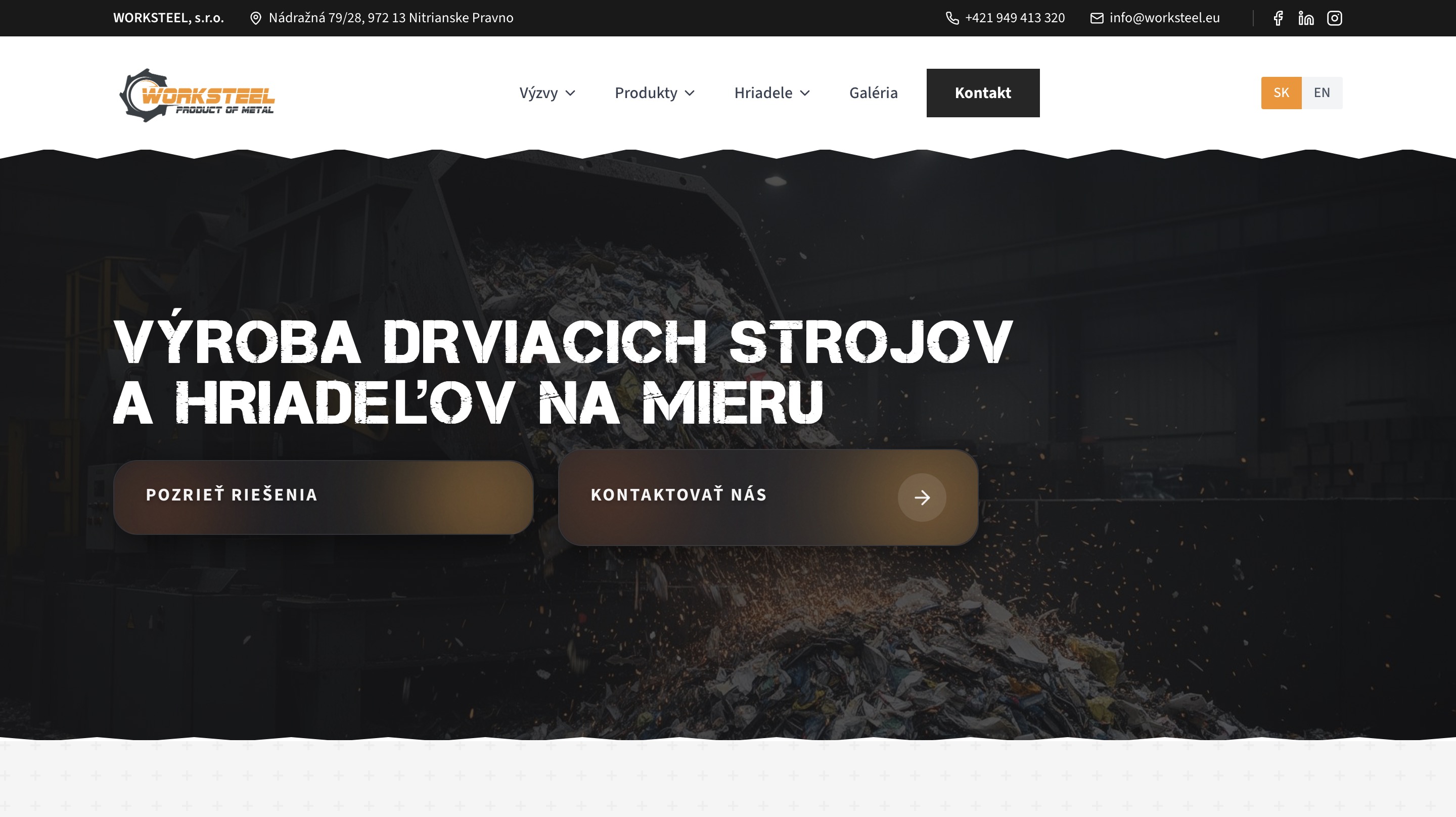 Ukážka projektu worksteel.eu
